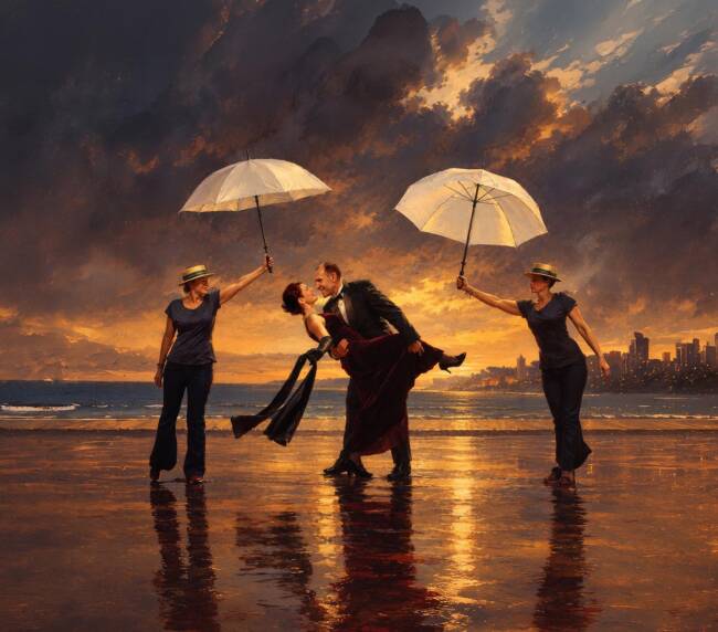 Etienne Igentte Jack Vettriano Inspired Couple Shoot by Darrell Fraser